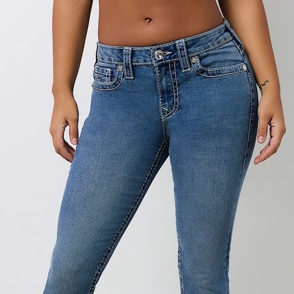 True Religion Denim - True Religion Jeans Cora Mid Rise Straight leg Jeans w/Flap Pockets